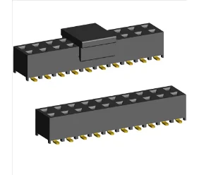 2.00mm PCB Socket Double Rows SMD Type with Cap.(H=3.56)